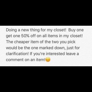 BOGO 50% spring cleaning sale!!!